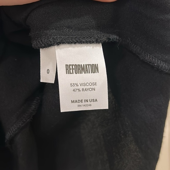 Reformation Black Flutter Sleeve Button Front Mini Dress - Picture 5 of 6